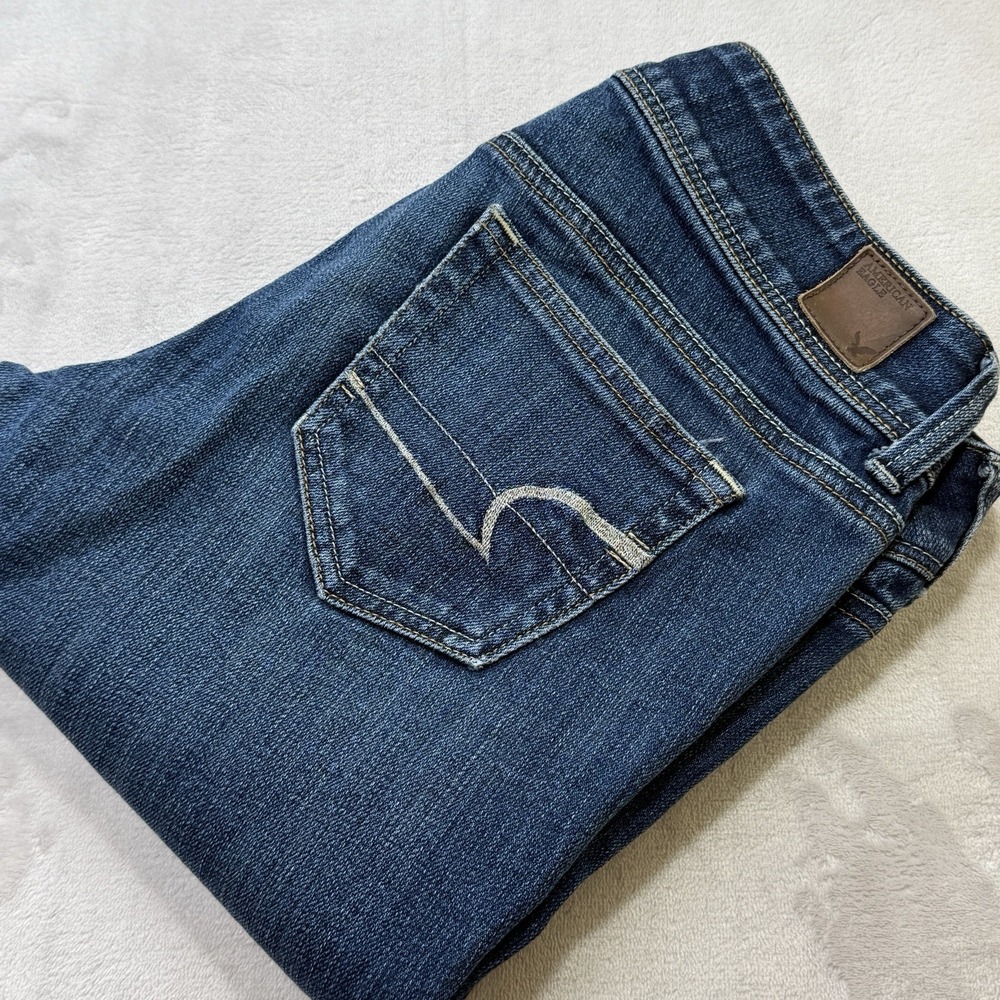 American Eagle Slim Boot Stretch Jeans Women's Size 6 Medium Wash Denim